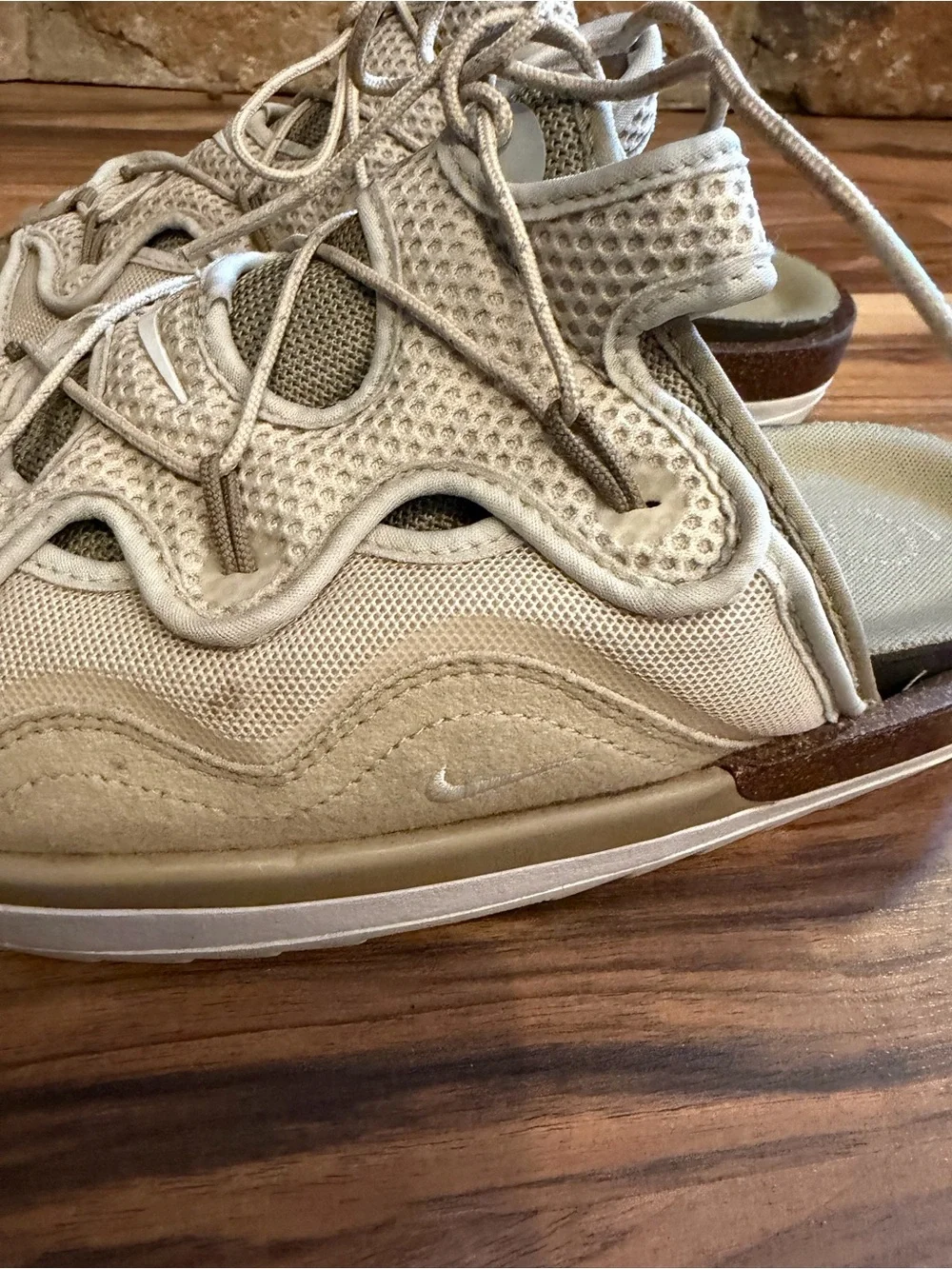 Nike Offline 2.0 Sandals Men’s Beige Tan Slip On Comfort Casual Slides Sz 7.5